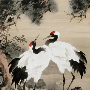 Red-Crowned Cranes